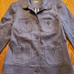 Trina Turk blue jacket size 8